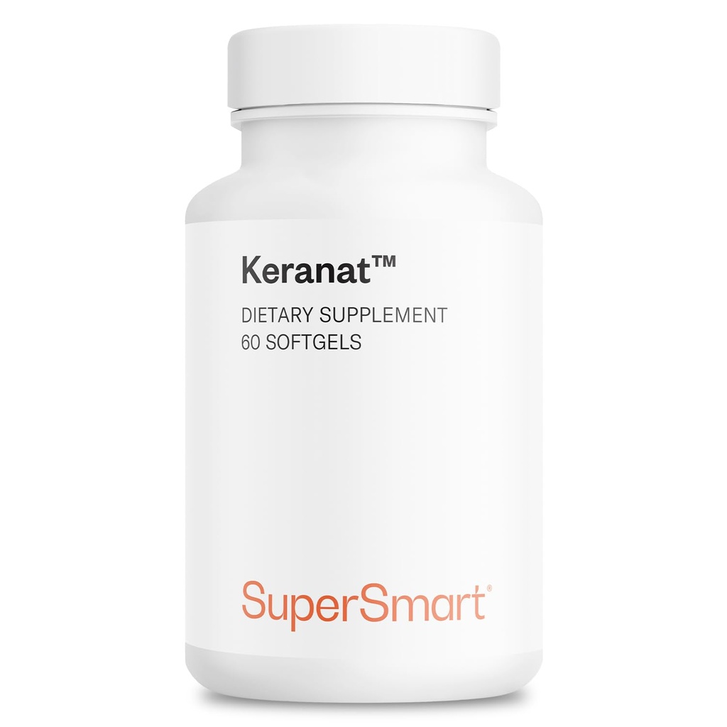 Supersmart - Keranat (바이오틴 고급 공식) - 볼륨 및 성장을위한 헤어 보충 - 탈모 비타민 | Non-GMO & 글루텐 무료 - 60 Softgels