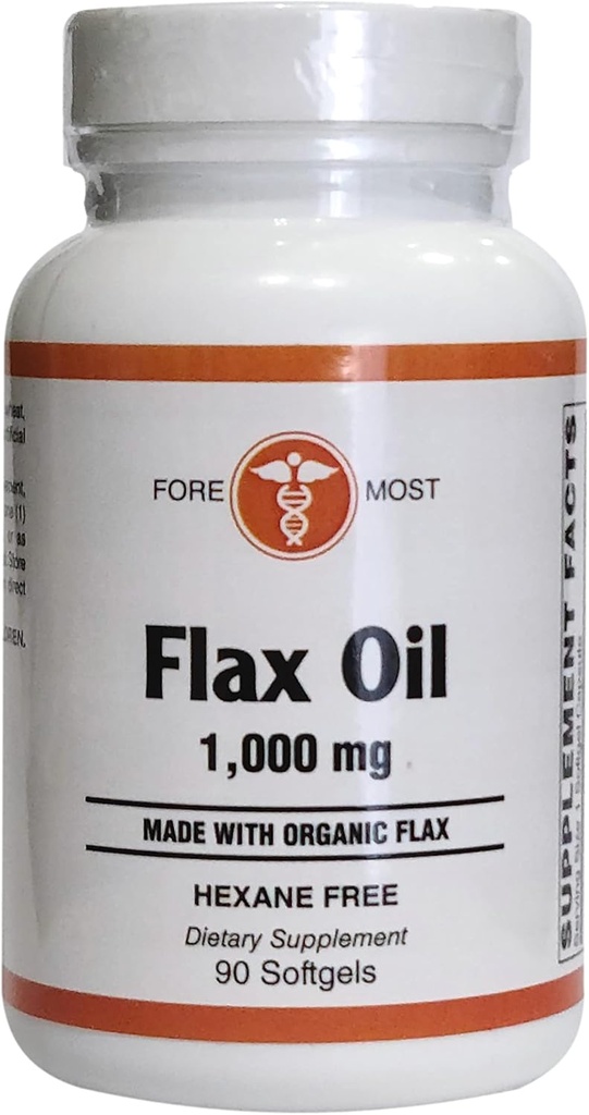 Flax 기름, 1000mg의 90의 Softgels