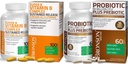 Bronson Probiotic 50 억 CFU + Apple Polyphenols & Pineapple 과일 추출물 + 비타민 B 복합 추출물