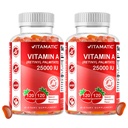 Vitamatic Sugar Free Vitamin A 25000 IU Gummies (Retinyl Palmitate) - 천연 딸기 맛 - 120 Pectin 기반 구미 (2 병)