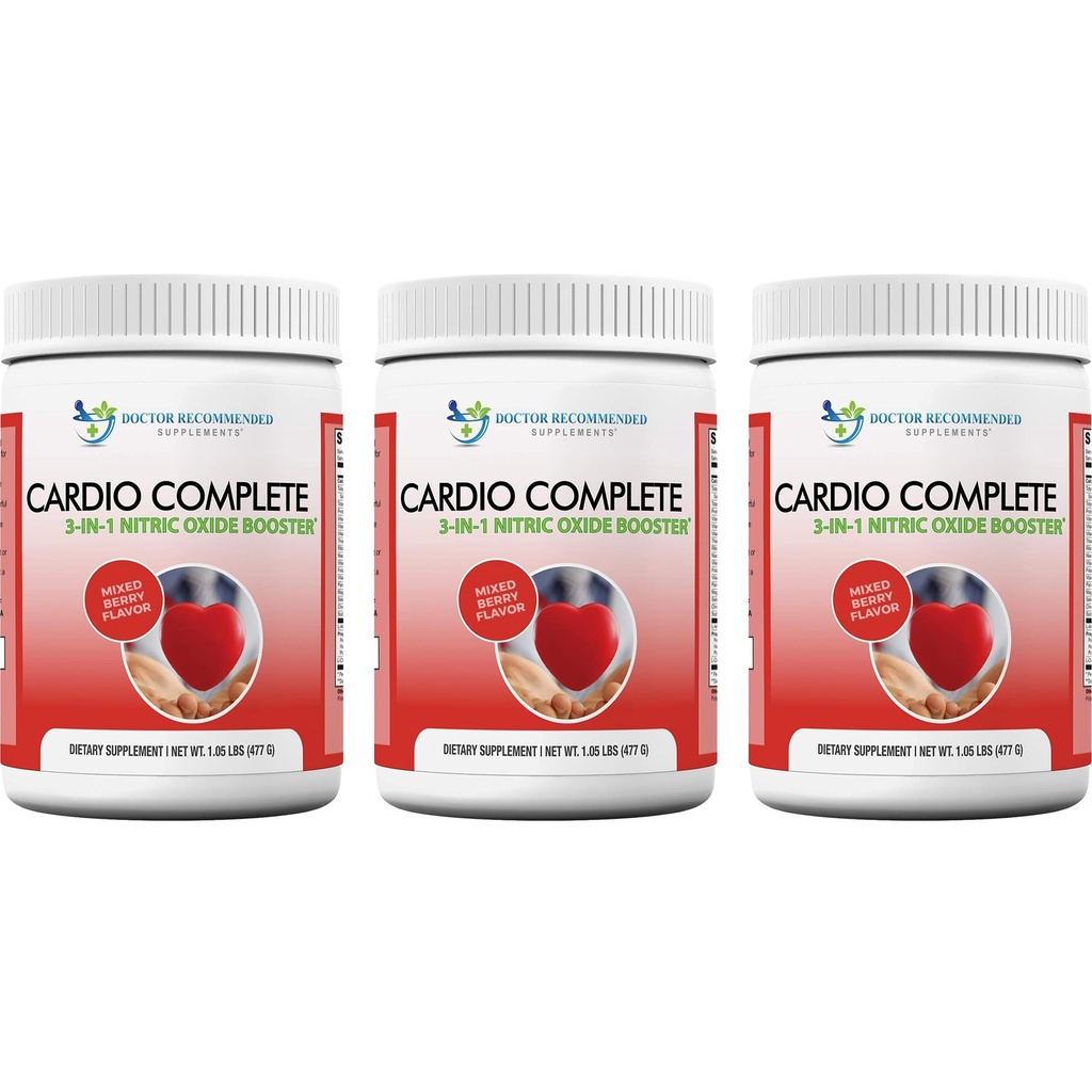 Cardio Complete - 심장 건강 지원 분말 보충교재 - 5,000 L 아르기닌, 1,000mg L-Citrulline 및 Hawthorn Berry를 가진 3-in-1 Nitric 산화물 승압기