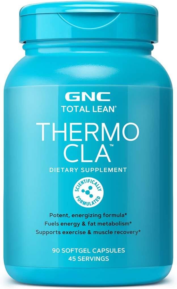 GNC Total Lean Thermo CLA | 연료 에너지 및 지방 대사, 운동 및 근육 회복 지원 | 90 Softgel 캡슐