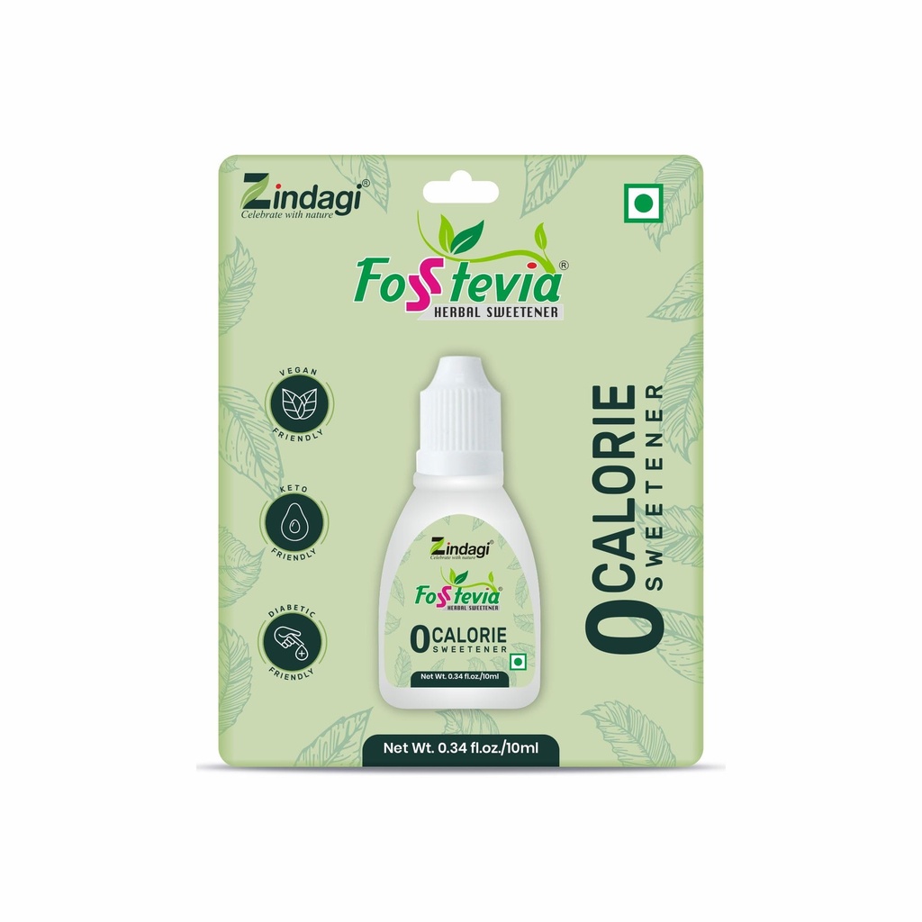 Zindagi Stevia Liquid Drops | Zero Calorie & Sugar Free Sweetener | 200 Servings
