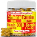 SHIZAM Taurine 1000mg 카페인 150mg 에너지 Gummies w D-3 B-12 B Complex Inositol, 젤 젤 비타민 비타민 음료 캡슐 음료 탄 가슴 알약 분말 Alt, 운영하는 주자 보충교재 보충교재