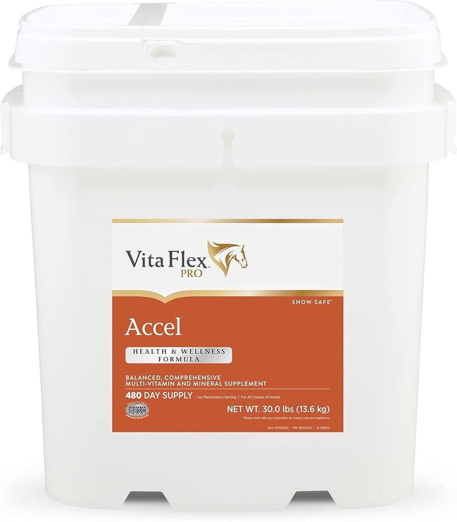 Vita Flex Pro Accel Health & Wellness Formula, 말 보충, 30 파운드, 480 일 공급