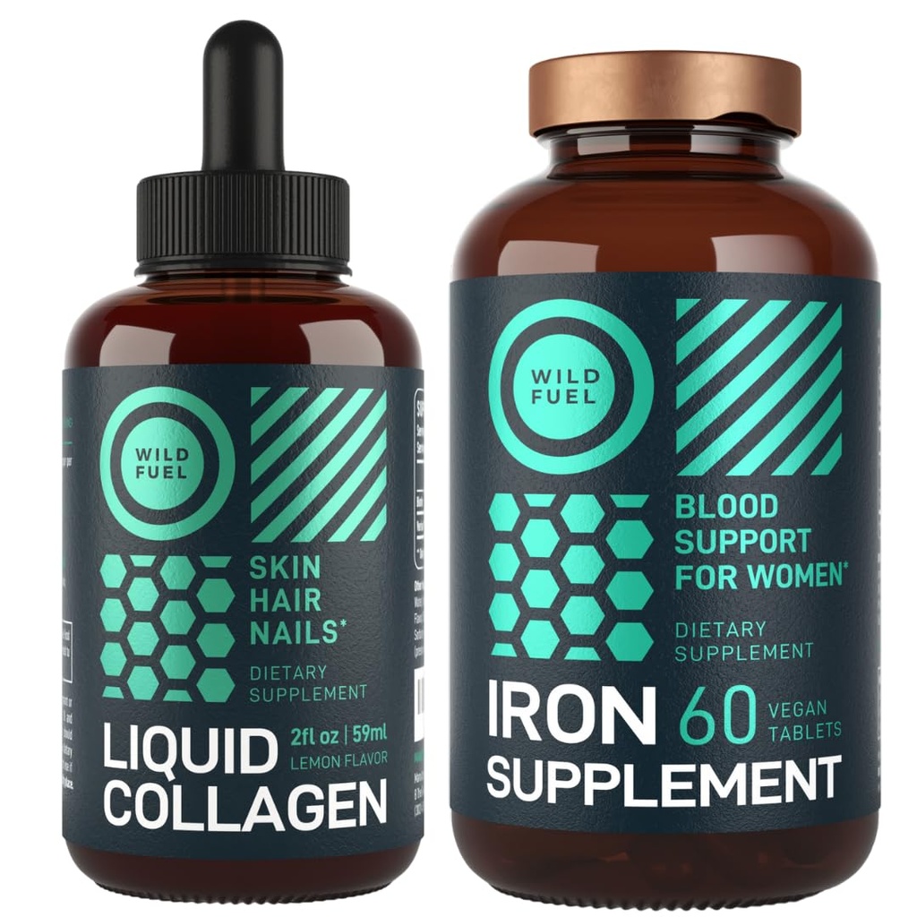Biotin 여성 건강과 뷰티 뭉치를 가진 Folic 산과 액체 교원질 펩티드를 가진 여자를 위한 WILD FUEL 철 보충교재