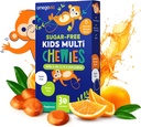 OmegaVia Sugar Free Kids Multivitamin Chewies - 어린이 3, 비타민 A, C, D3, E, B6 & B12, Folate & More, 자연적인 오렌지 풍미, 30 조사를 위한 매일 Chewable 거미 비타민