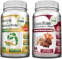 GreeNatr 버섯 보충교재, Lions Mane, Cordyceps, Shiitake, Chaga, Turkey 꼬리와 결합된 우리의 에너지와 뇌 초점 자연적인 승압기와 Ginkgo Biloba를 가진 10에서 1 혼합