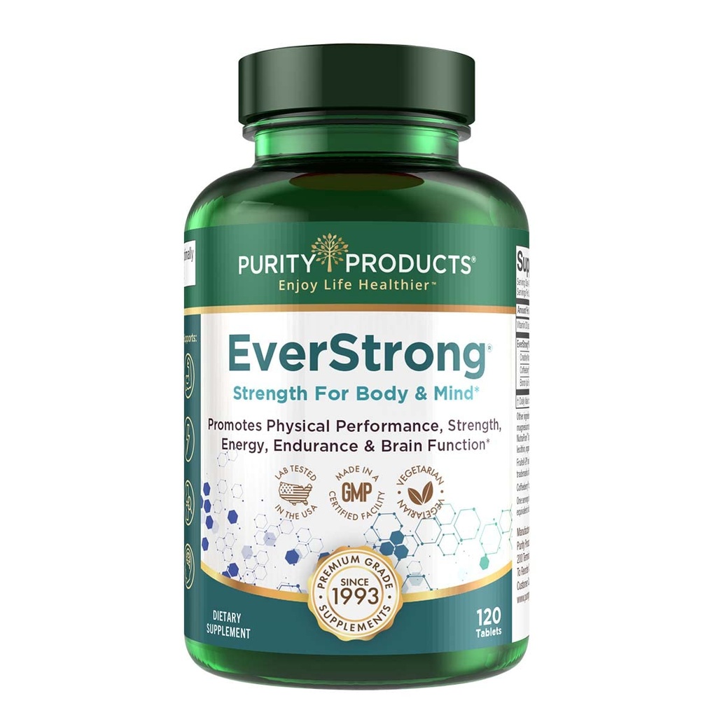 EverStrong - 크레아틴 Monohydrate 혼합 - 골프를 위해 임상적으로 장식하는 최대화 거리 - 근육 모체 혼합 - 합동, 근육 & 에너지 지원 - 보론, CoffeeBerry, 비타민 D3 - 120의 정제