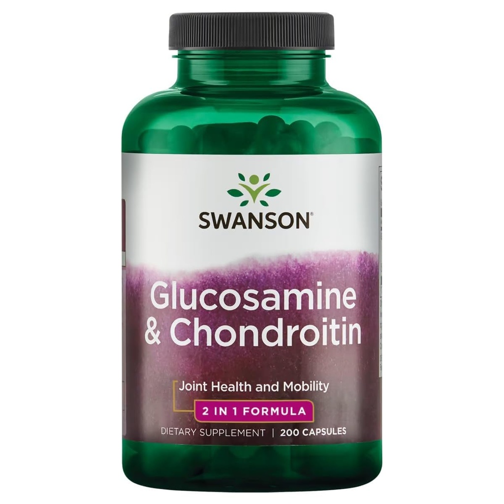 Swanson Glucosamine & Chondroitin 결합 500/250 밀리그램 200의 캡슐