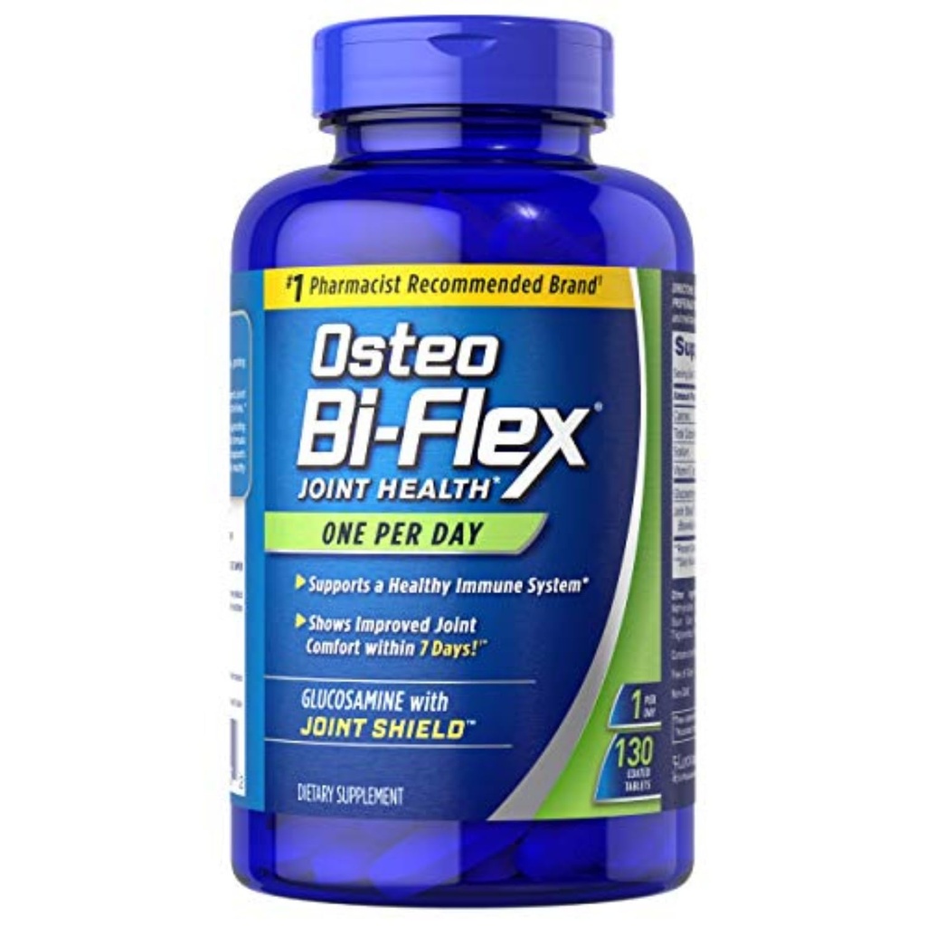 비타민 D를 가진 Osteo Bi-Flex Glucosamine, Osteo Bi-flex, 합동 건강, 130의 입히는 정제, 130 조사에 의하여 일 당 1