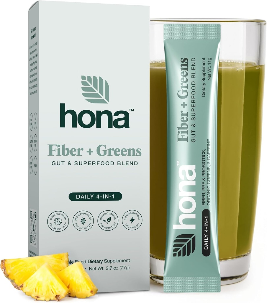 Gut & Superfood Blend, Prebiotics, Probiotics, Fiber & Natural Caffeine, Gluten Free, Sugar Free, Dairy Free, Vegan, Non GMO Greens Superfood Powder (7)와 그린 파우더