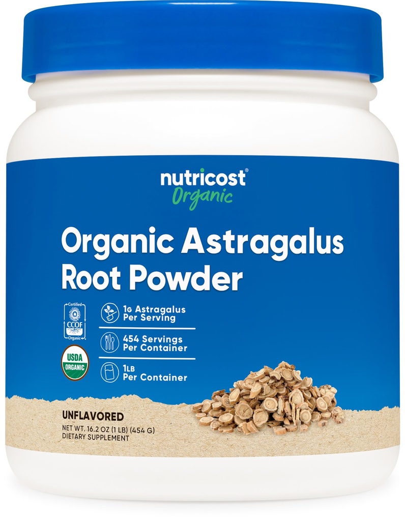 Nutricost 유기 Astragalus 뿌리 분말 1LB - 글루텐 무료, 비 GMO, 채식
