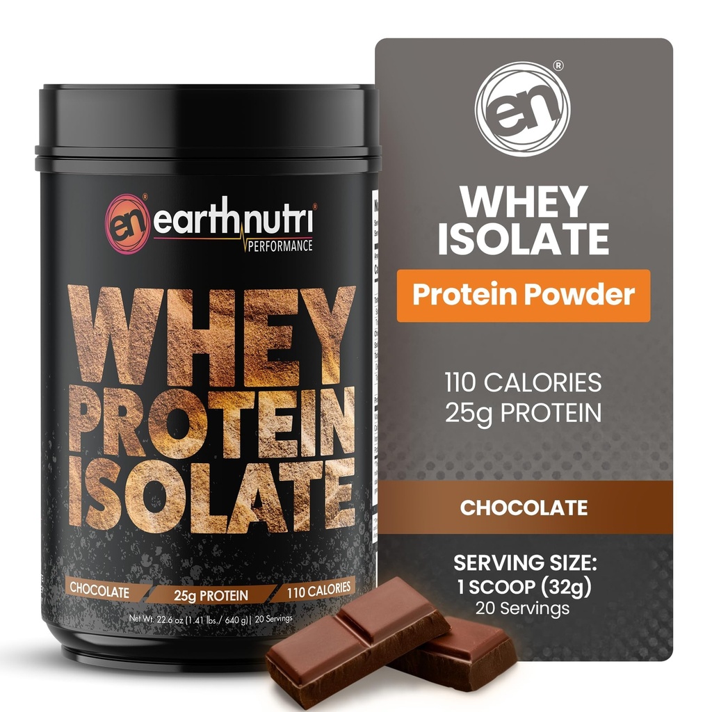 Whey Isolate Protein Powder – 근육 회복 및 성장을위한 포스트 운동 회복 분말 – 25g Protein – 쉽게 소화 가능 – 비 GMO & 글루텐 프리 – 초콜릿 맛 – 20 서빙 (1.41 파운드)