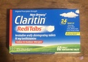 Claritin RediTabs 24 시간 알레르기 의학, 비 심근 알레르기 완화, Loratadine 항히스타민 정제, 60 조사
