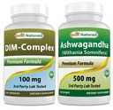 제일 자연적인 DIM 보충교재 100 mg & Ashwagandha 추출물 500 Mg