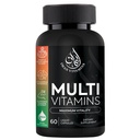 성인 남자 & 여자를 위한 Halal 완전한 Multivitamin 캡슐 | 철, 아연, CoQ10, Folic 산 및 비타민 A, B1, B3, B6, B12, C, D3, E | 60 조사를 가진 42의 과일 & 야채 혼합