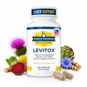Levitox - Dandelion 뿌리와 Artichoke 추출물을 가진 우유 이틀 간 해독 보충교재 - 지원 Liver 건강, 대사 및 소화 - 60의 캡슐