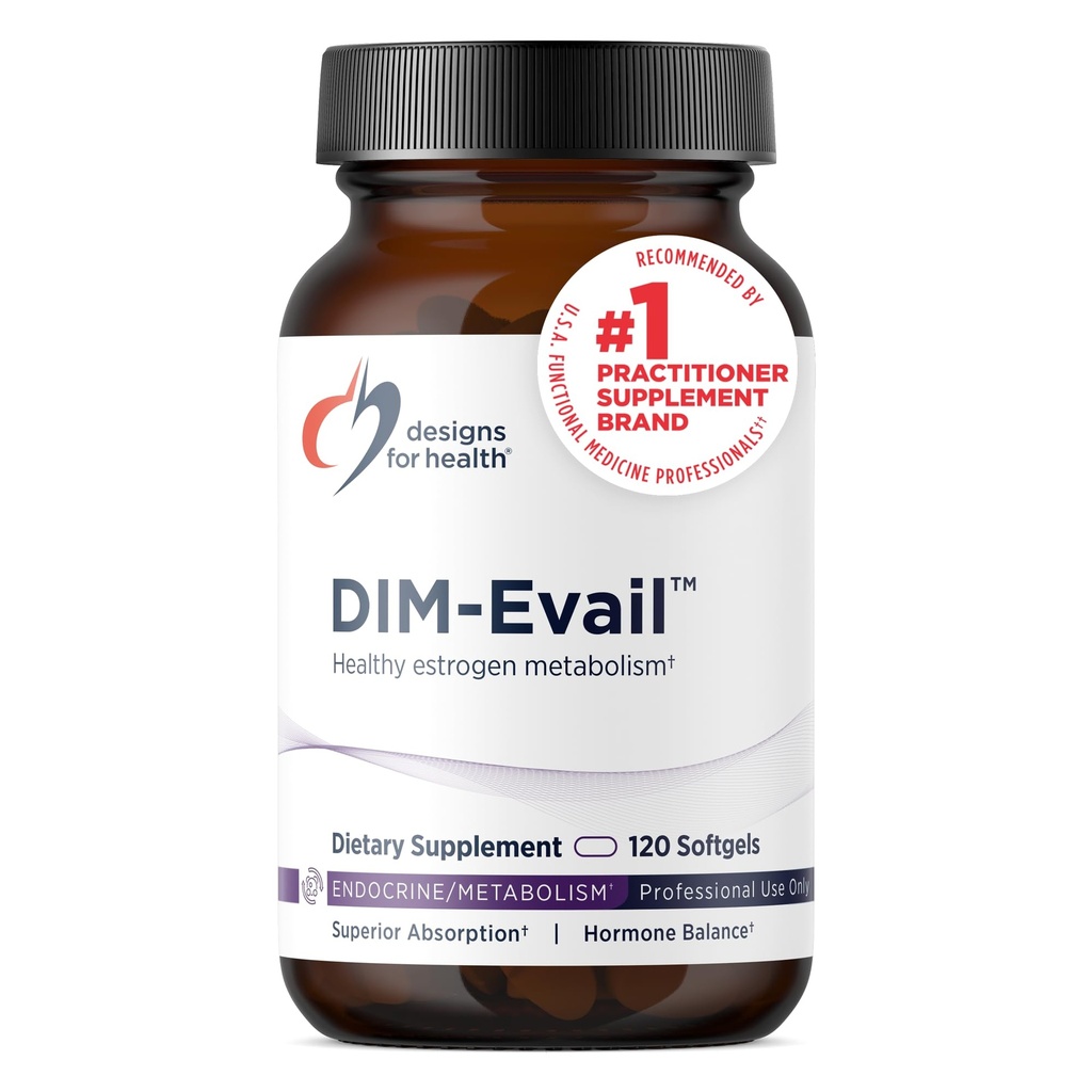 건강 DIM-Evail - 100mg DIM 보충 향상된 흡수 Diindolylmethane - 건강한 에스트로겐 대사 및 여성 건강 지원 - Non-GMO & Soy-Free (120 Softgels)