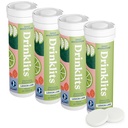 Drinklits Lemon-Lime Daily Electrolyte Hydration Tablets (4) 튜브 번들 | 천연 스포츠 음료 – 0g Sugar – 우수한 맛 | 40 서빙 - 10 튜브 당 정제