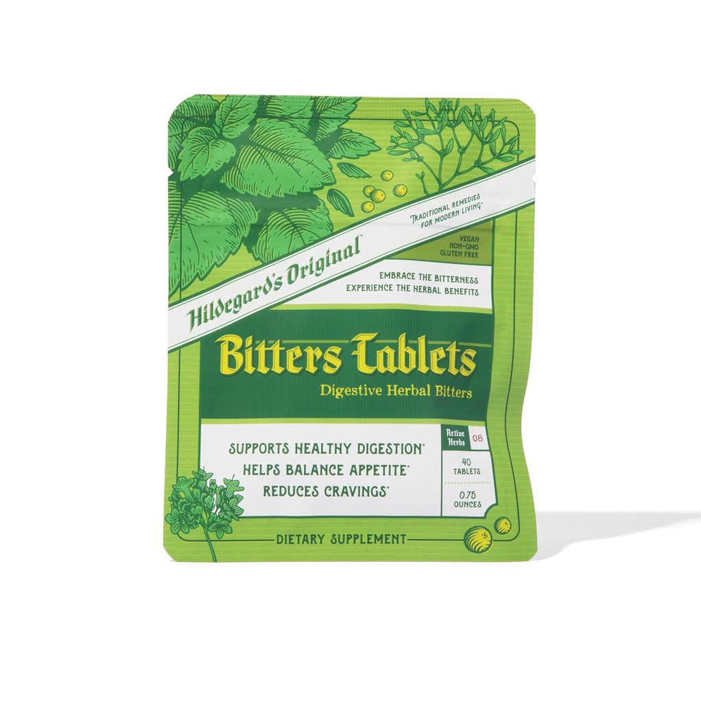 Hildegard's Original Bitters Tablets: 빠른 지원, Kidney Liver Cleanse Detox & Repair, Heartburn, & Digestion 보조제