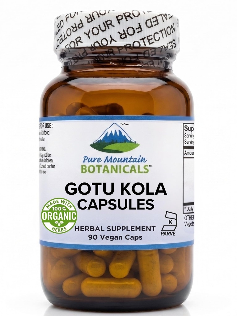 순수한 산 식물 Gotu Kola 캡슐