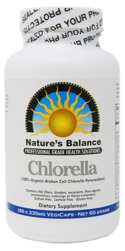 자연의 균형에 의해 100% 순수한 프리미엄 급료 Chlorella Pyrenoidosa - 180의 캡슐