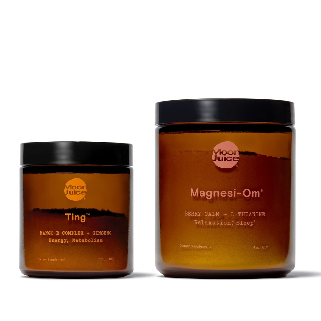 달 주스에 의해 핑 & 마그네시-Om | 빙 비타민 B Complex & Ginseng for Caffeine-Free Natural Energy & Magnesi-Om Magnesium Powder Relaxation | 카페인 프리 에너지 & 딥 릴랙션
