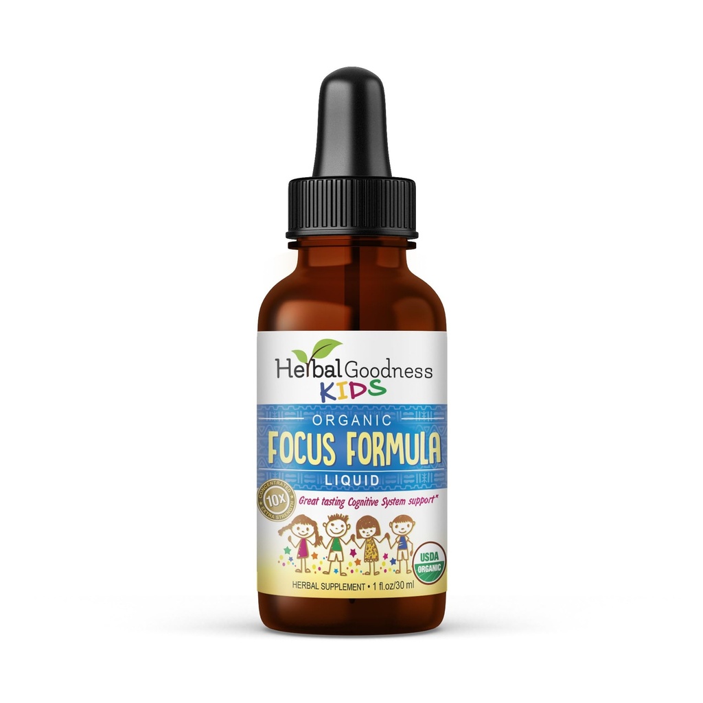 Focus and Attention Supplements 1oz - Serene 및 Genius Mind 용 Kids & Natural Moringa Extract를위한 Ashwagandha가있는 Focus 보충제 - 어린이를위한 비 GMO 초점 비타민 - 미국에서 제조