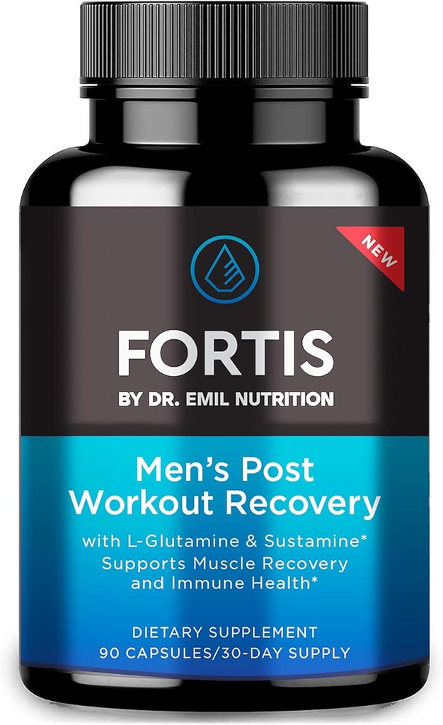 DR. EMIL NUTRITION Fortis 포스트 운동 회복 캡슐 L 글루타민과 Sustamine을 가진 남자를 위한 근육 회복 & 면역력, 30의 서빙