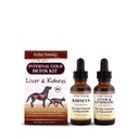 AMBER NATURALZ Internal Gold Detox Kit for Dogs, Cats, Birds, Rabbits 및 Pigguins | Liver 및 Kidney Health에 대한 초본 지원 | Liver 및 Kidney 기능에 대한 자연 보조