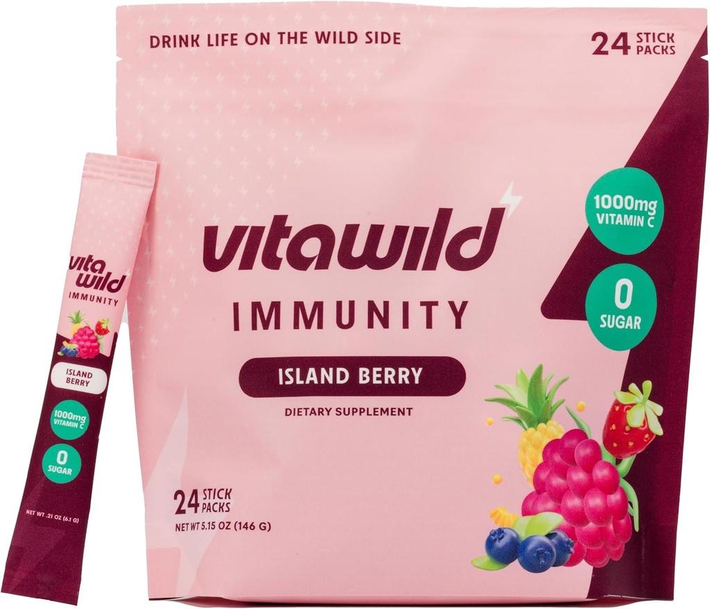 면역력 + 히드라이즈 전해질 음료 | Elderberry & Zinc Immune Support Hydration Packets | 비타민 C 1000mg | 면역력 지원 보충교재 | 비상사태 Elderberry 비타민 C와 아연