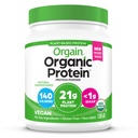 Orgain 유기 채식 단백질 분말, 자연적인 Unsweetened - 식물 단백질의 21g, 4g Prebiotic 섬유, 낮은 순수한 Carbs, Lactose 성분 없음, 추가되지 않은 설탕 없음, 비 GMO, 셰이커 & 매끄러운, 1.59 lb