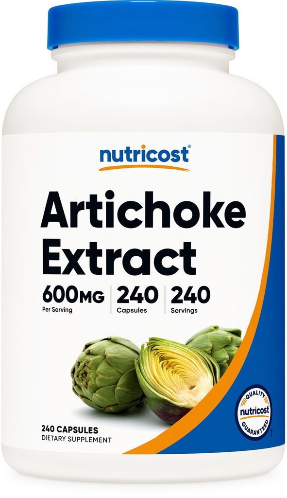 Nutricost Artichoke 추출물 600mg, 240 채식 캡슐 - 글루텐 무료, 비 GMO