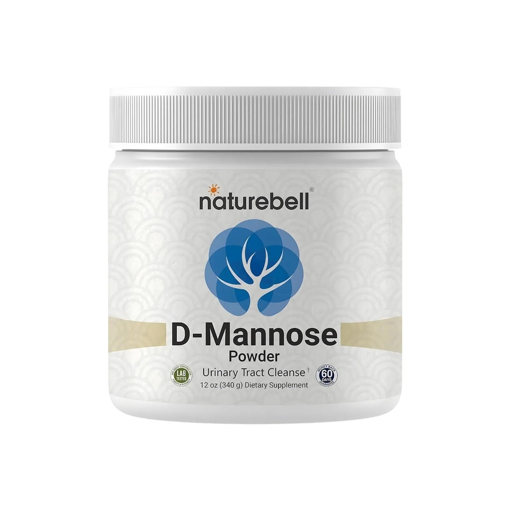 NatureBell D Mannose Powder, 12oz | 최대 흡수 가능 – 빠른 행동 정리 – Urinary Tract & Bladder Health Support – Flush UTI Impurities – Non-GMO, Vegan