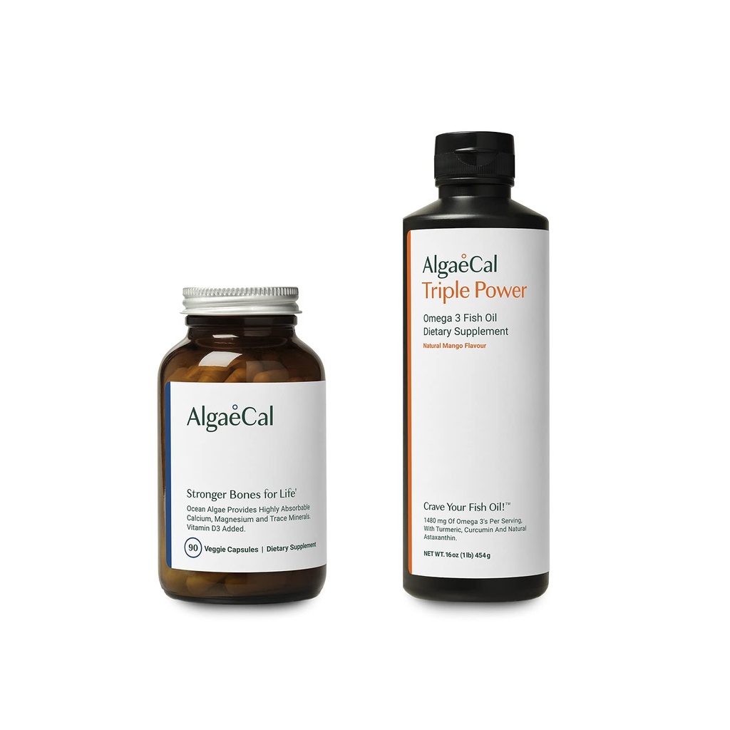 조류 뭉치 - 식물 Bone 건강 & 힘 & 세 배 힘 Omega-3 물고기 기름 EPA & DHA, Curcumin, Astaxanthin를 위한 비타민 D3를 가진 근거한 칼슘 보충교재
