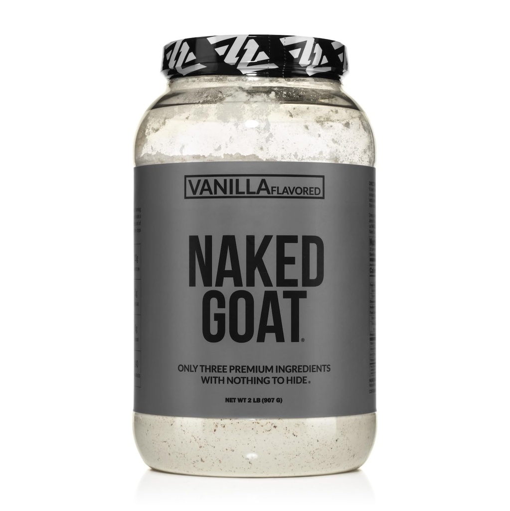 NAKED 염소 바닐라 단백질 분말 - 작은 헤리 데이지의 파스타 왈리 단백질 분말 - 단지 3 성분 - GMO 무료, 콩 무료 - 모든 자연 - 23 단백질 그램 - 25 서빙