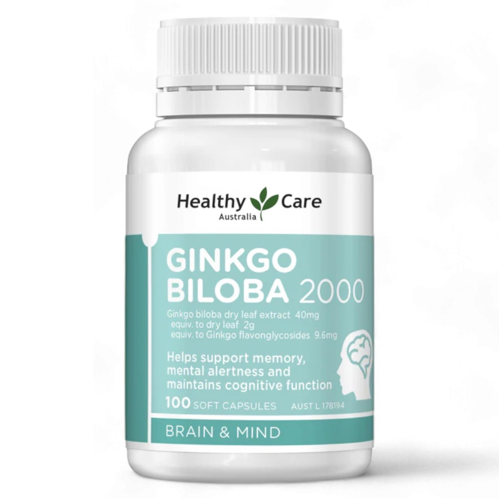 건강한 배려 은행나무 Biloba 2000mg 100 캡슐 호주 만드는