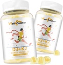 비타민 D3 K2 Gummies - 비타민 D3 5000IU K2 (MK-7) 성인 아이를 위한 비타민 B 복잡한 설탕을 가진 120mcg 보충교재는 뼈 이 힘 면역성 망고 풍미 60 조사 2 팩을 지원합니다