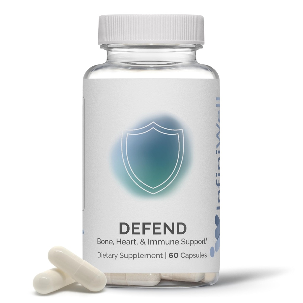 InfiniWell 방어 뼈 & 면역 지원 보충교재 - 비타민 A, D3 & K2 보충교재 - 활동적인 Nutrient 모양에 있는 생물 유효한 성분 - 원조 뼈 힘, 심장 건강 & 더 많은 (60의 캡슐)
