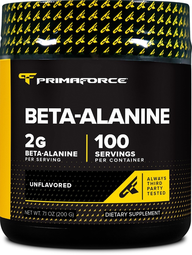 Primaforce Beta Alanine 분말, Unflavored, 200 그램 - Gluten 무료, 남성과 여성을위한 비 GMO 보충