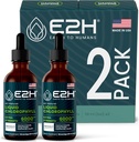 E2H Chlorophyll 액체 드롭 - 에너지 부스터, 소화, 면역 체계 지원 및 내부 탈취제 - Vegan - 글루텐 무료 - 비 GMO - (2 병)