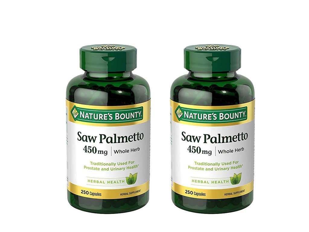 Nature's Bounty Saw Palmetto 450 mg 캡슐 250 ea (팩 2)