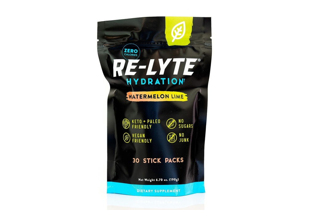 REDMOND Re-Lyte Hydration 전해질 분말 혼합, 수박 Lime (30 스틱 팩)