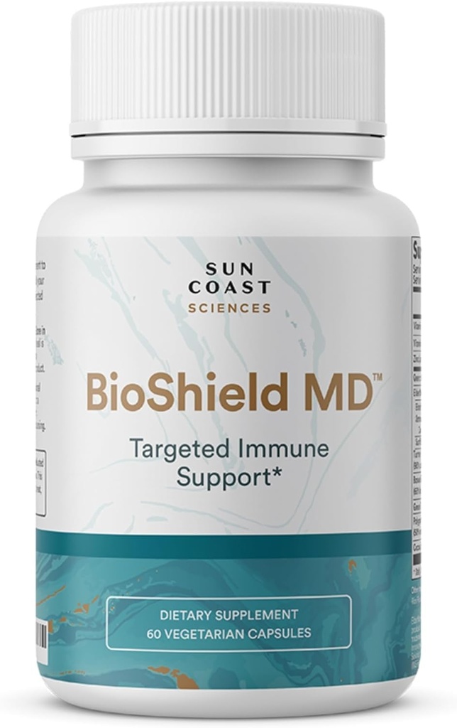 SUN COAST SCIENCES BioShield MD 비타민 C, 비타민 D, 아연, 초점, Clarity, 관절 건강 하 고 근육 회복 (60 캡슐)