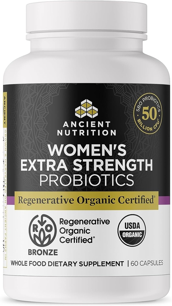 여성, Probiotics Women’s Extra Strength, Healthy Digestion and Immune System Function Support, 25억 CFUs* Per 서빙 당 60개