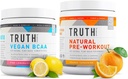 진실한 영양 자연적인 Athlete 운동 더미 - Vegan BCAA (Pink Lemonade) + 자연적인 Preworkout (오렌지 Tangerine)