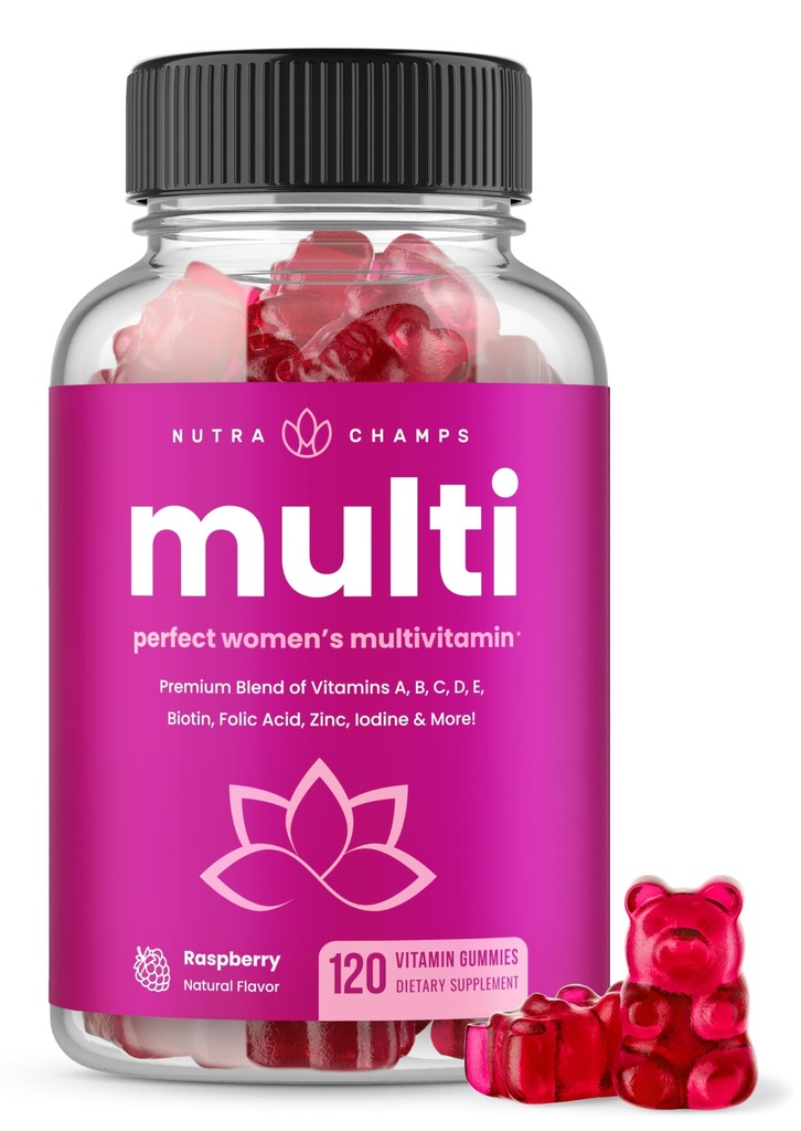 여성을 위한 NutraChamps Multivitamin, 120 조사, 비타민 A, B, C, D, E, Biotin, Folic 산, 여자 거미 Multivitamins, 여성을 위한 Chewable 매일 다 거미 비타민