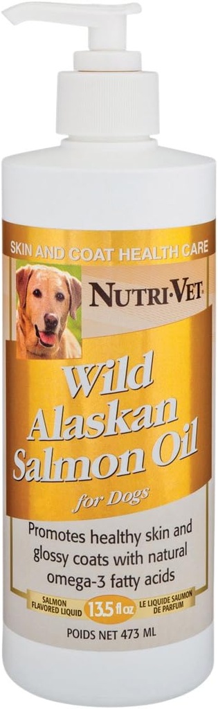 Nutri-Vet 야생 알래스카 살몬 오일 개, 13.5-Ounce