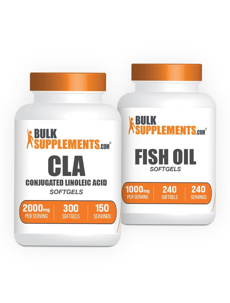 BulkSupplements CLA 2000mg Softgels + 물고기 기름 1000mg Softgels 뭉치